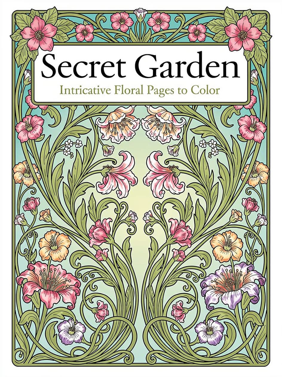 Secret Garden — Intricate Floral Pages to Color