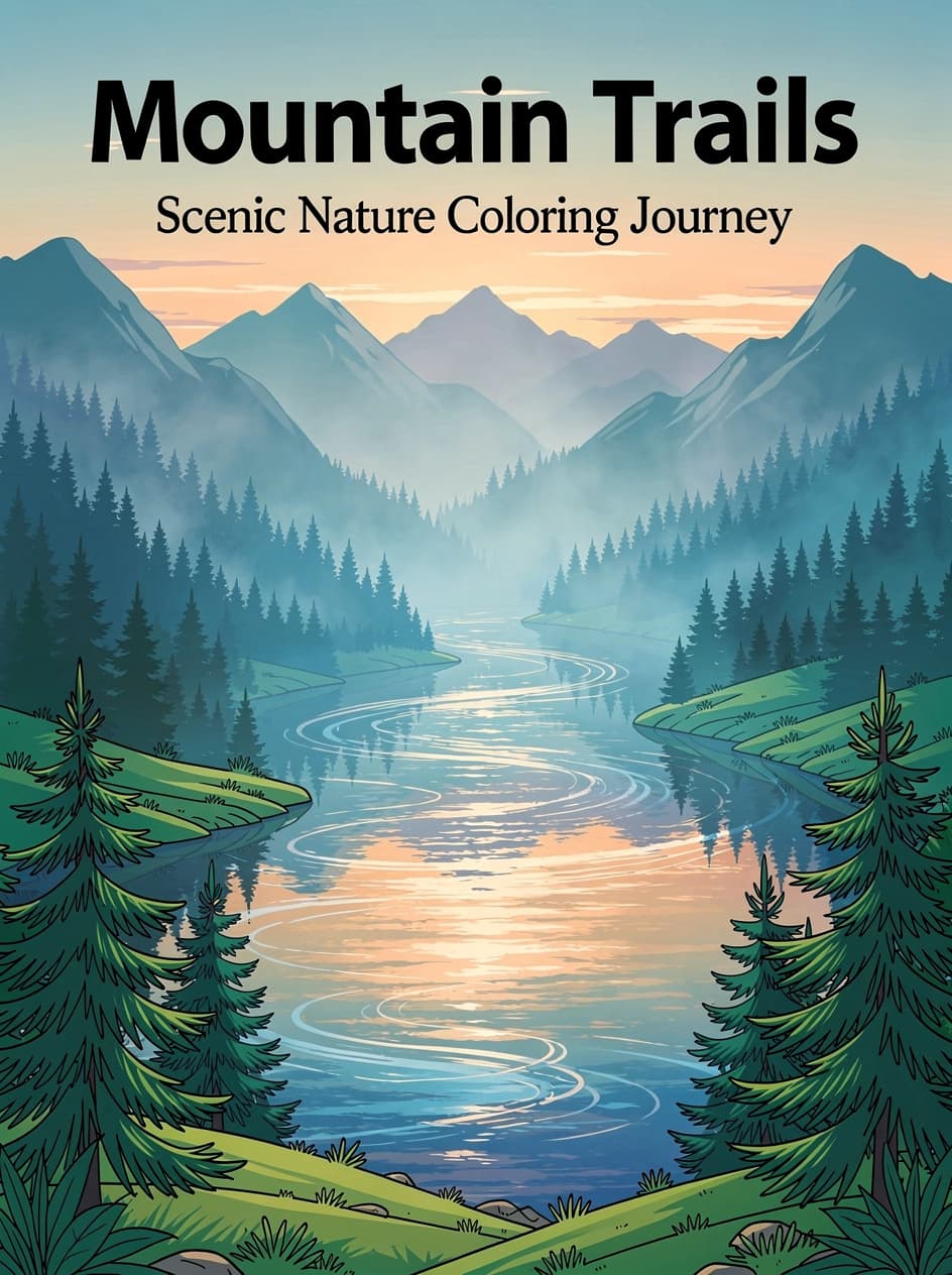 Mountain Trails — Scenic Nature Coloring Journey